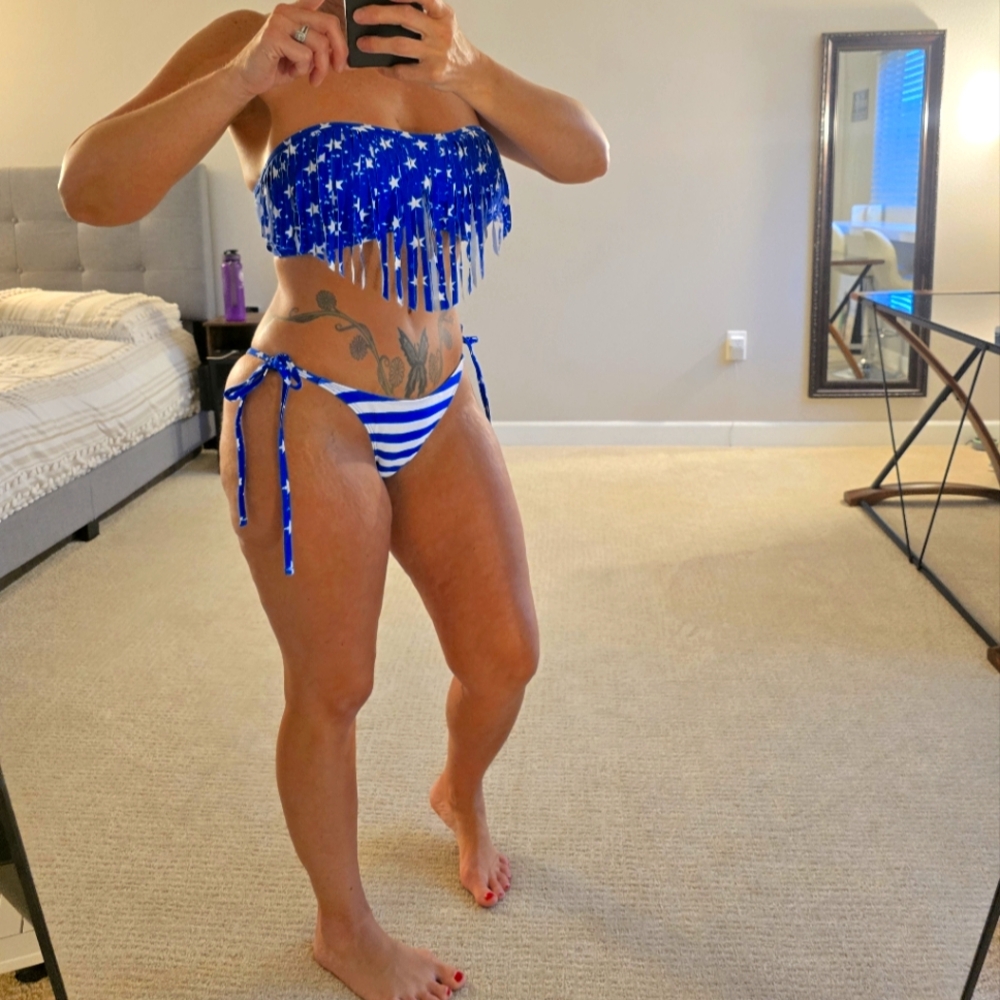 Pg1 #11 Blue Star Fringe Bikini - Picture 5 of 9